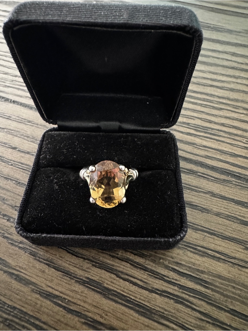 Ann King Citrine Ring Sterling Silver & 18K Gold Size 6 – 8.1g